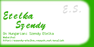 etelka szendy business card